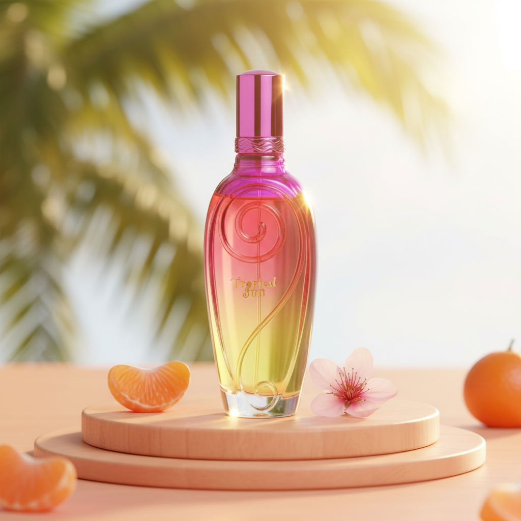 100 ml Eau de Parfum "TROPICAL SUN" Ovocná Pižmová Vôňa pre Ženy, s 3 % obsahom esenciálnych olejov 8 