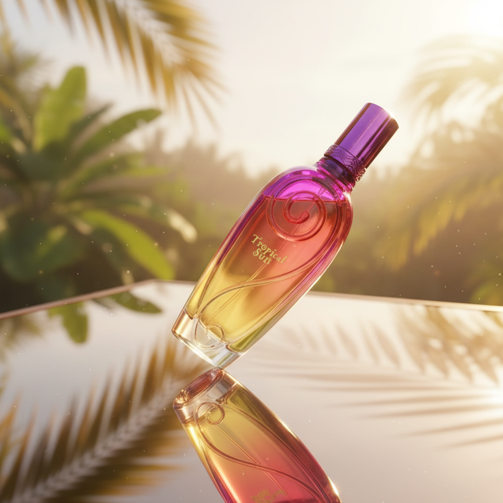 100 ml Eau de Parfum "TROPICAL SUN" Ovocná Pižmová Vôňa pre Ženy, s 3 % obsahom esenciálnych olejov