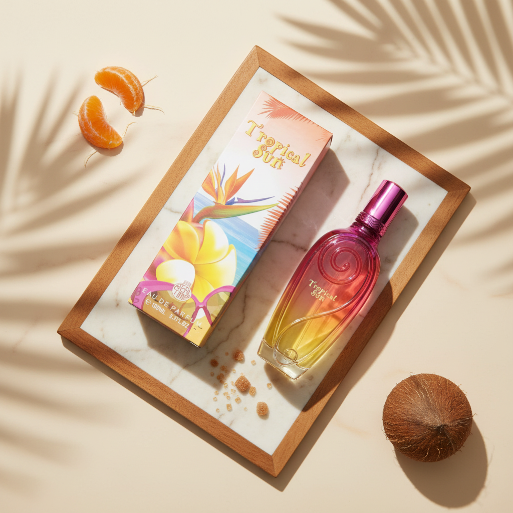 100 ml Eau de Parfum "TROPICAL SUN" Ovocná Pižmová Vôňa pre Ženy, s 3 % obsahom esenciálnych olejov 1 