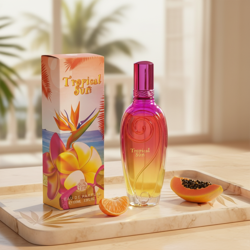 100 ml Eau de Parfum "TROPICAL SUN" Ovocná Pižmová Vôňa pre Ženy, s 3 % obsahom esenciálnych olejov 2 