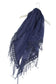 Bavlnený lichobežníkový šál-šatka, 80 cm x 198 cm x 70 cm, Motýlí a krajkový vzor, Sivá