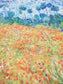 Bavlnený Šál-šatka, 70 cm x 180 cm, Monet - Makové poľa