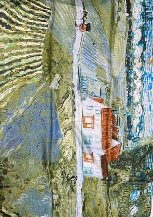 Šál-šatka zo 100% Pravého Hodvábu, 90 cm x 180 cm, Zelená