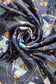 Šál-šatka zo 100% Pravého Hodvábu, 90 cm x 180 cm, Štýlový kabelkový vzor, Tmavo modrá