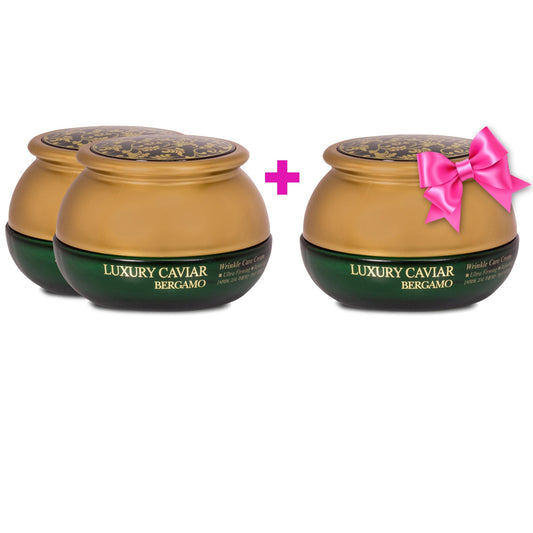 2+1 BERGAMO Luxusný Kaviárový Krém proti Vráskam, 3 x 50g