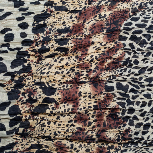 Módna šatka, 100% viskóza, 180 cm x 50 cm, HNEDÁ (JGUÁR)
