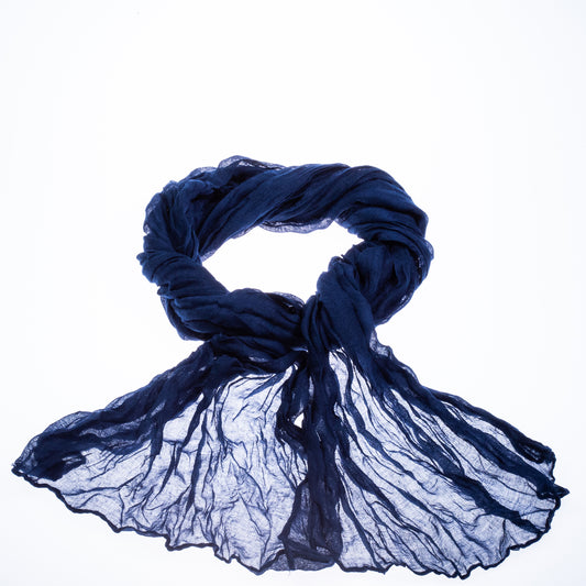 Módna šatka, 100% viskóza, 160 cm x 50 cm, NÁMORNÍCKA MODRA