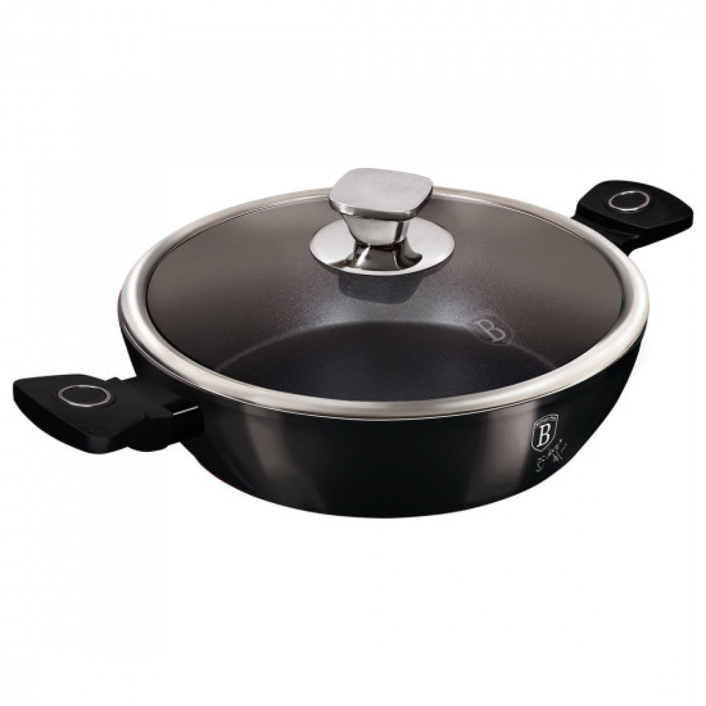 Plytký hrniec s pokrievkou, 28 cm, kolekcia Black Vantage 1 