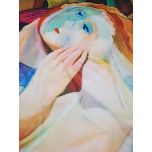 Bavlnený Šál-šatka, 70 cm x 180 cm, Picasso - Abstraktný portrét