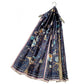 Šál-šatka zo 100% Pravého Hodvábu, 90 cm x 180 cm, Štýlový kabelkový vzor, Tmavo modrá