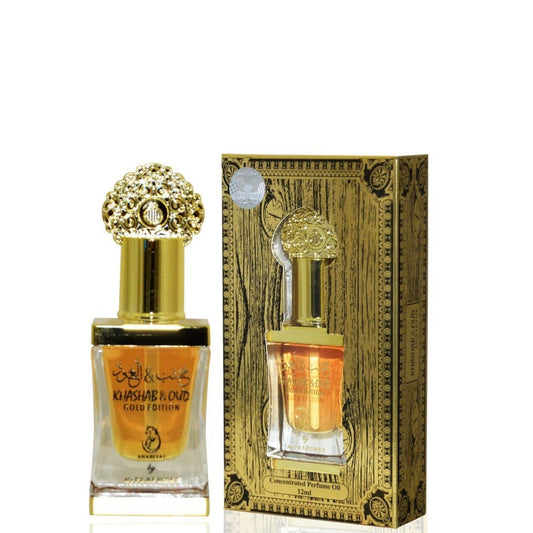 12 ml Parfume Oil Khashab & Oud Gold Edition Orientálna Ovocno-kvetinová Vôňa pre Mužov