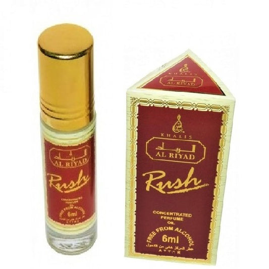 6 ml Parfémový olej Rush Orientálna ovocná vôňa pre mužov, 6 ml