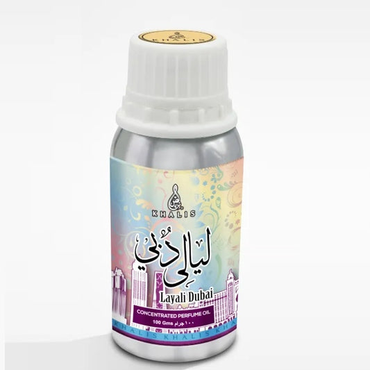 100 ml Parfume Oil LAYALI DUBAI Jantárová Vanilková Vôňa pre Ženy