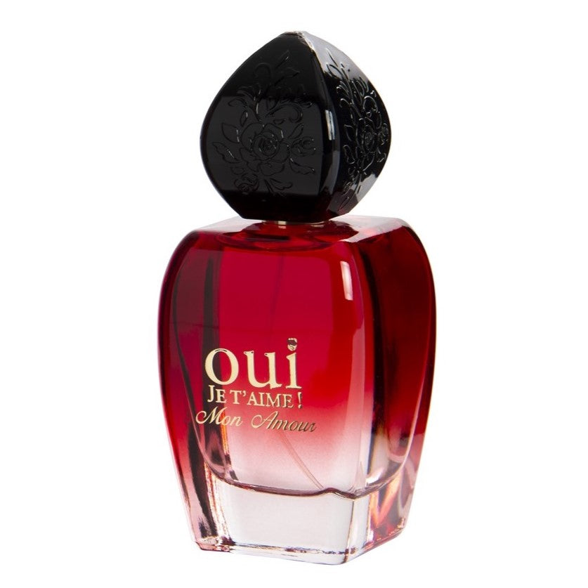 100 ml Eau de Perfume OUI JE T’AIME MON AMOUR -  Kvetinovo ovocná vôňa pre ženy, s 10% obsahom esenciálnych olejov