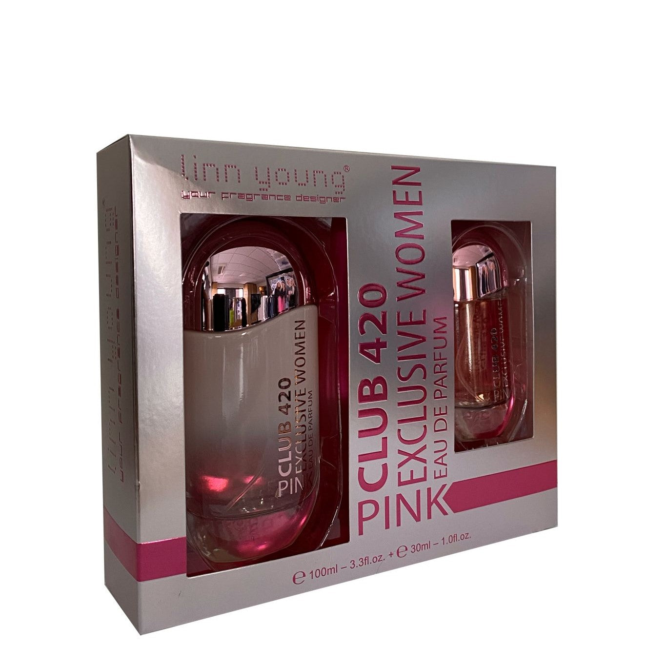 100 ml + 30 ml Eau de Perfume "CLUB 420 PINK" Kvetinová Vôňa pre Ženy 1 