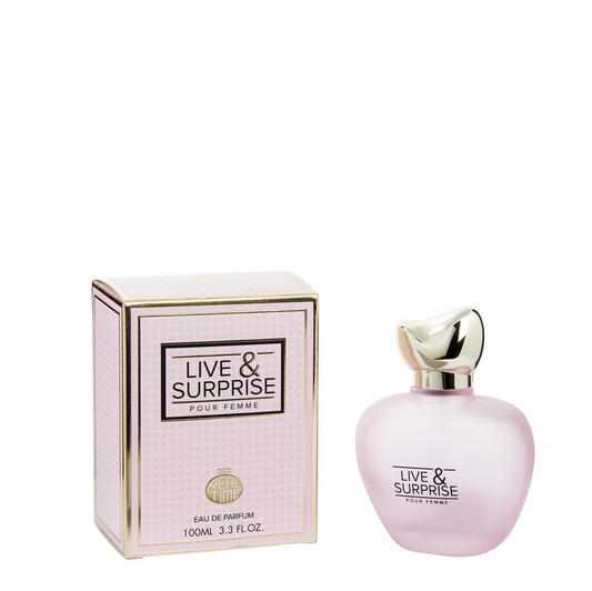 100 ml Eau de Parfum "Live & Surprise" Kvetinovo-drevitá Vôňa pre Ženy