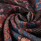 Šál-šatka zo 100% Pravého Pashmina Kašmíru, 70 cm x 180 cm, Čierna s farebným vzorom
