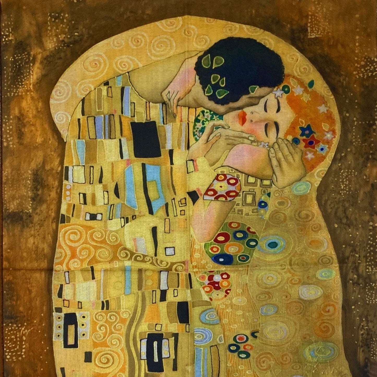 Vlnený šál-šatka, 70 cm x 180 cm, Klimt - The Kiss