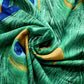 Hodvábny Šál-šatka, 90 cm x 180 cm, Pávie pero, Zelená