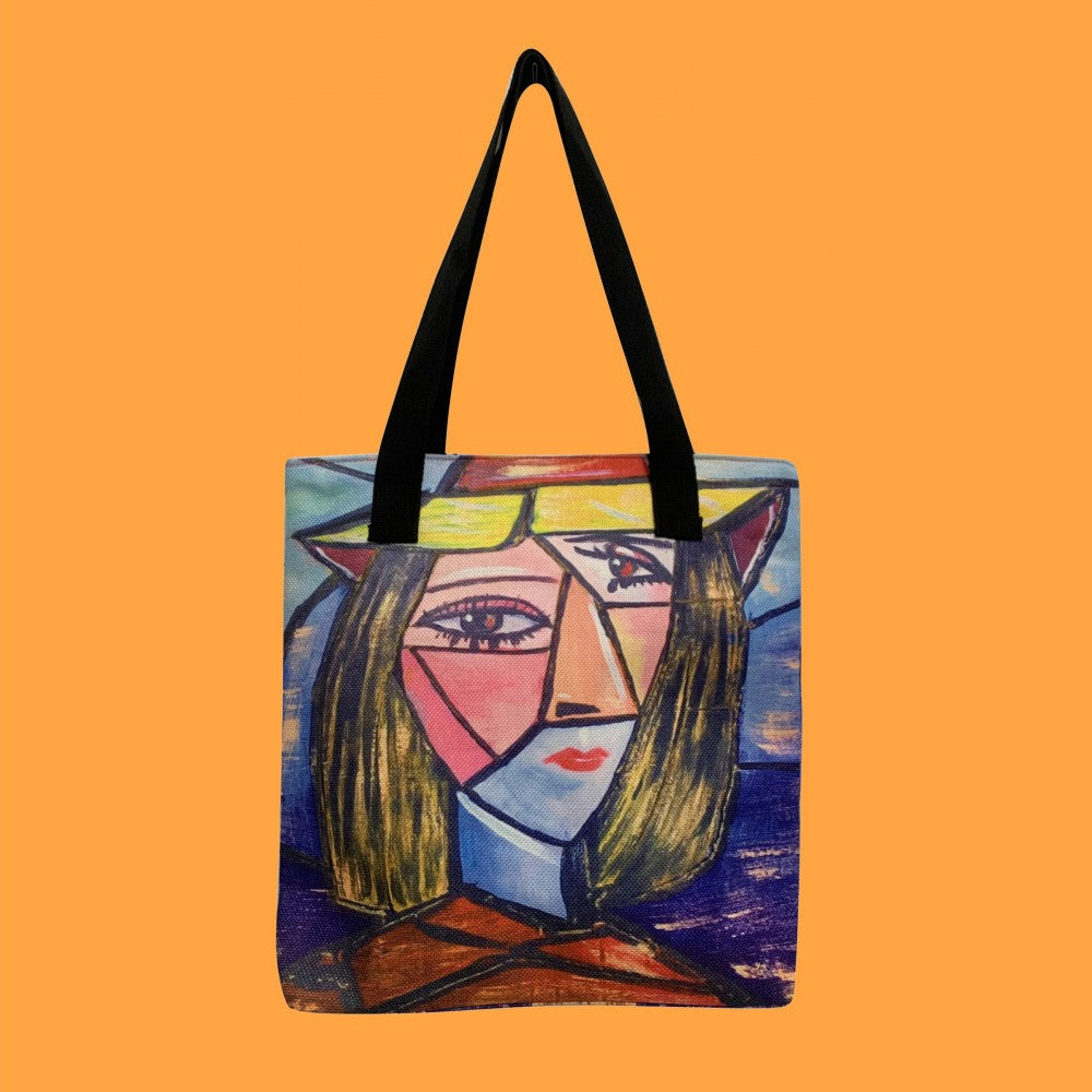 Nákupná taška, Picasso - Kubistický portrét, 38 cm x 10 cm x 36cm